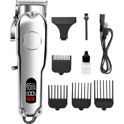 Tondeuse Cheveux,Appareil de Tonte Rechargeable par USB - Kit Coupe Avec 4 Peignes Guidage,Pour Et Animaux, Papa, Mari, Petit Ami, De Tête Barbe, Maison Voyage (1/5)