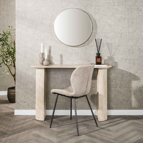 Archon Moderner Schminktisch aus Keramik, Travertin, 120 cm