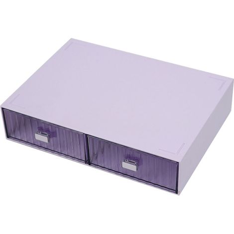 Organiseur de Tiroir - 23 x 16,5 x 5 cm - Empilable - Pour Bureau École Maison - 2 Tiroirs (1/5)