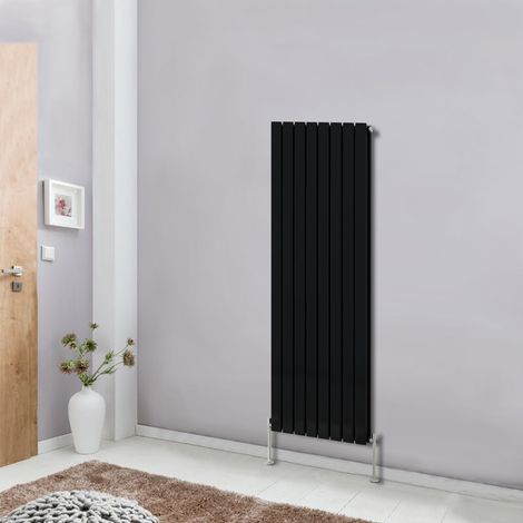 NRG Designer Radiator Flat Panel Central Heating Rads Black Vertical Double 1600x544mm