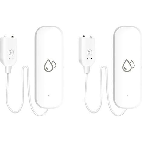 2X Tuya Capteur de Fuite D'Eau DéTecteur WiFi Capteur de Fuite D'Eau D'Inondation SystèMe D'Alarme de Protection de la Maison Life APP Control (1/4)