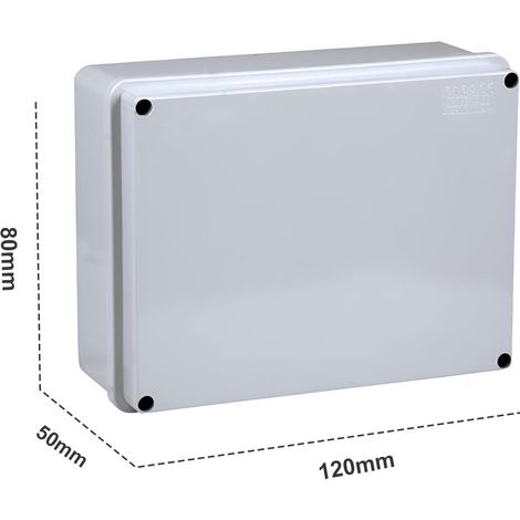 Scatola Di Derivazione Con Pareti Lisce Stagna IP56 120X80X50mm Coperchio Con Viti (1/2)