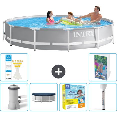 Prism Frame Pool Rund - 366x76 cm - 7-teilig S192