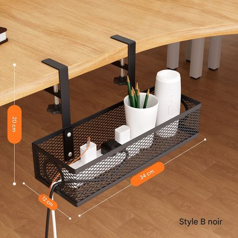 Sous le Bureau Wire rack de rangement punch Free Computer desk Bottom walk Line Board Liner slot socket set set Hub (1/2)