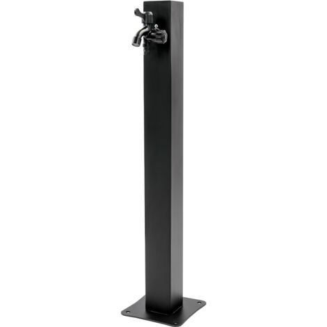 Garden water column - Generic stainless steel garden water column - Vertical water column with double water outlet tap - 8 × 86 cm (1/5)