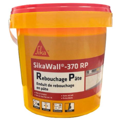 Sika – Enduit de rebouchage pour murs et plafonds en pâte – Prêt à l'emploi – Extra blanc – 1,5Kg – Haut pouvoir couvrant - SikaWall-370