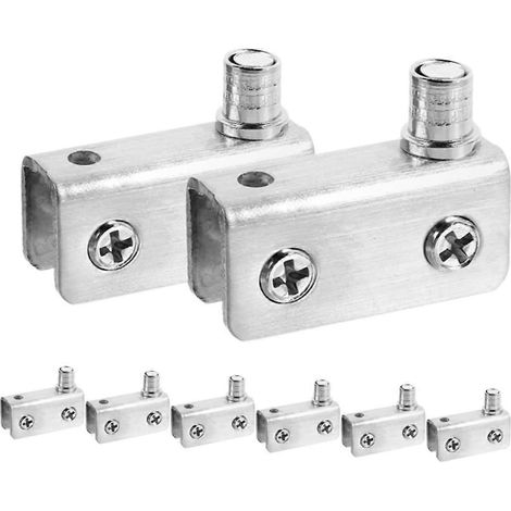 Charnières pivotantes pour porte en verre, durables et sécurisées, en acier, lot de 8 (1/5)