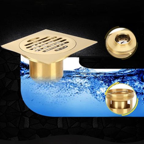 Scarico per pavimento doccia in ottone antiodore, accessorio hardware per scarico acqua bagno (1/4)