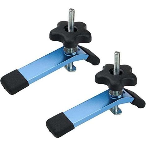 Serre-joints en T pour le travail du bois, 162 mm (L) x 34 mm (l), lot de 2, bleu et noir (1/4)