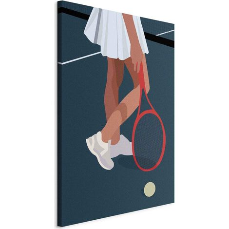 Stampa tela artgeist giocatrice tennis rosso 60x90 cm
