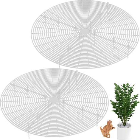 Protection Pot Fleurs 2 Pcs Grand Grillage Pots Fleurs découpable piquets Profonds Couverture Pot Fleurs Animaux domestiques jardin (1/5)