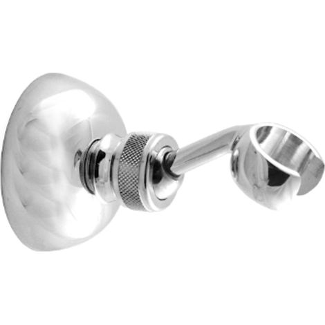 Support de douche en laiton chromé, vintage complet avec fixations (1/4)