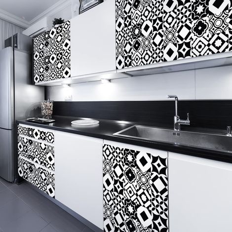 Sticker Mural Carrelage Adhésif Cuisine et Salle de Bain Carrelages Autocollant Azulejos 60 Sticker Tiles de 15x15 cm (1/5)