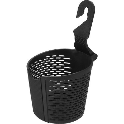 Porte-bouteille d'eau noir pour appui-tête de siège auto, en plastique résistant et facile à installer. (1/5)