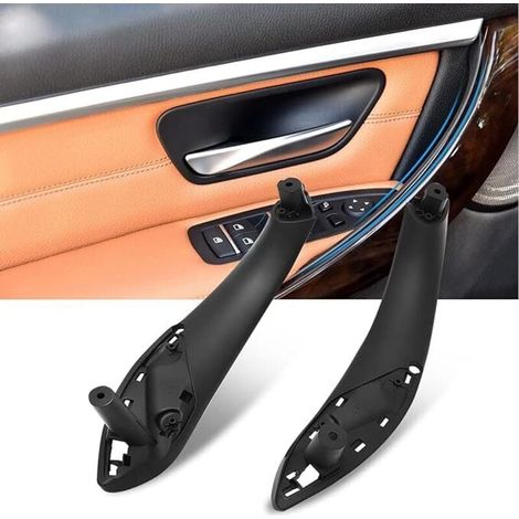 2 pièces compatibles avec poignée de porte intérieure BMW série 3 F30 F31 F34 F80 poignées intérieures gauche+poignée de porte droite pour série 4 F32 F33 F36 F82 F83 (Noir)