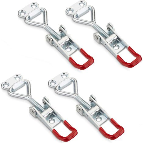 Serrure à charnière métallique en 4 pièces, capacité de charge de 100kg/330lbs, pinces de menuiserie réglables pour la fixation et la fixation (1/5)