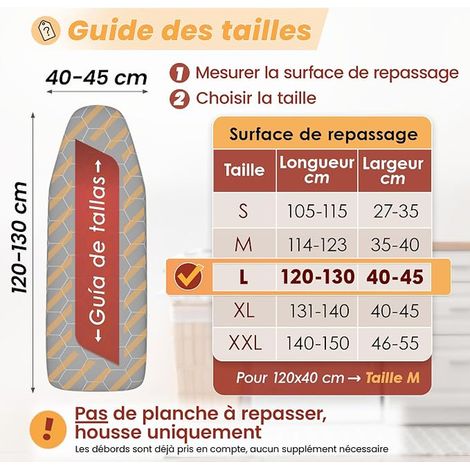 Ironing Board Cover 130x45 Size L (1/4)