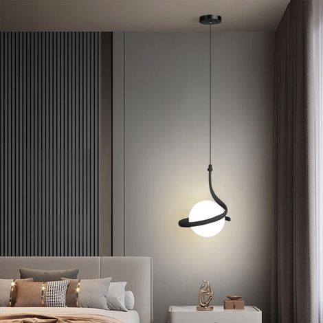 Suspension LED de style scandinave, luminaire d'intérieur, suspension à abat-jour en verre, pour cuisine et salon (ampoule non fournie) (1/5)