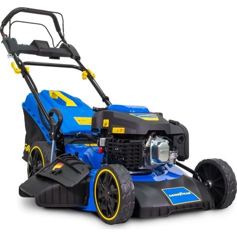 Goodyear - Cortacésped a Gasolina Autopropulsado, Motor OHV 4T 224cc 7.5hp, Arranque Eléctrico, Ancho de Corte 53cm, Función Mulching 4 en 1, 7 Alturas y Saco de 65L (1/3)