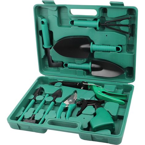Set mit 5 oder 10 Garten- und Pflanzwerkzeugen: Schaufel, Pflanzschale, Unkrautspaten usw. (1/5)