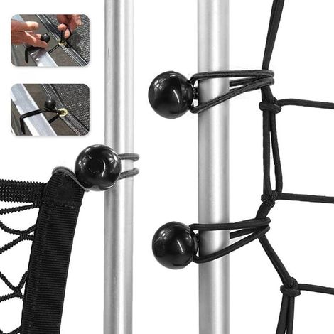 Tendeur Elastique Boule,Tendeur avec Boule,Tendeur Bache,30 Pièces Tendeur Elastique,pour Bannières,Sandow Elastique,Tendeur Bache Piscine Noir-150mm and 200mm (1/5)
