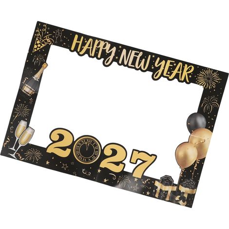 Cadre Photo de Fête du Nouvel an 2027, Accessoire à Main Amusant (1/5)