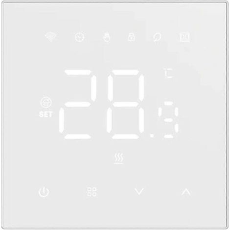 Tuya WiFi Smart-Thermostat für Fußbodenheizung, kompatibel mit 220V 16A Gasheizkessel, elektrischem Temperaturregler und Alexa (weiß).