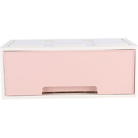 Boîte de rangement de bureau colorée avec tiroirs, porte-bijoux, armoire décorative D (1/5)