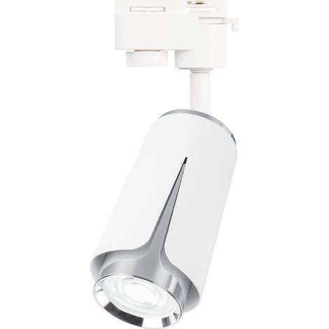 Spot sur rail monophasé décoratif blanc chromé 1x GU10 8W Flower Milagro (1/5)