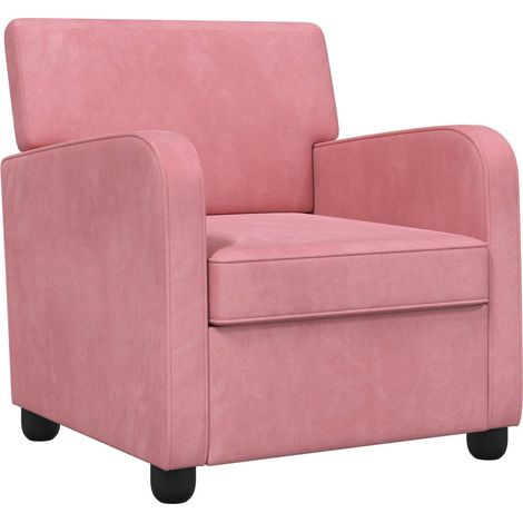 Armchair Pink Velvet vidaXL (1/5)