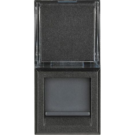 Bticino Cofrel HS4279C6F RJ45-Steckdose, anthrazit, Bticino Axolute, Kategorie 6 FTP, 1 Modul