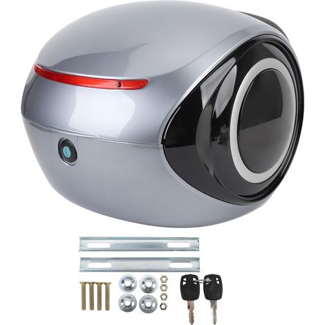 Top case moto 32L ABS style sport étanche – Coffre portable poussière vélo électrique scooter gris, rangement (1/5)