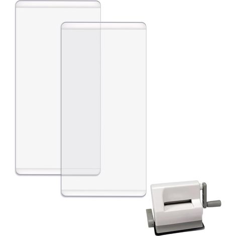 2 pièces/1 paire de mini tampons de découpe pour machine à découper mini plaques de découpe en plastique polycarbonate transparent, plaques de découpe 14 x 6,5 cm d'épaisseur : 4 mm (1/5)