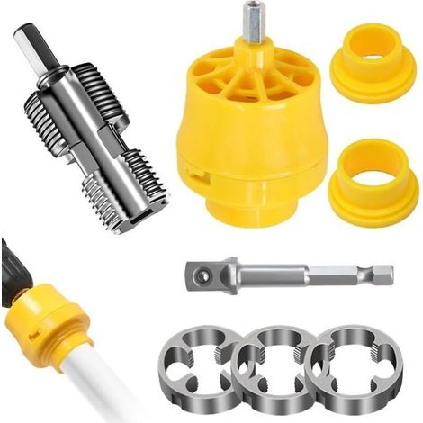 Kit de coupe-filet, outil intégré pour couper les filetages de tuyaux en PVC de 1/2", 3/4" et 1", coupe-filet avec foret. (1/4)