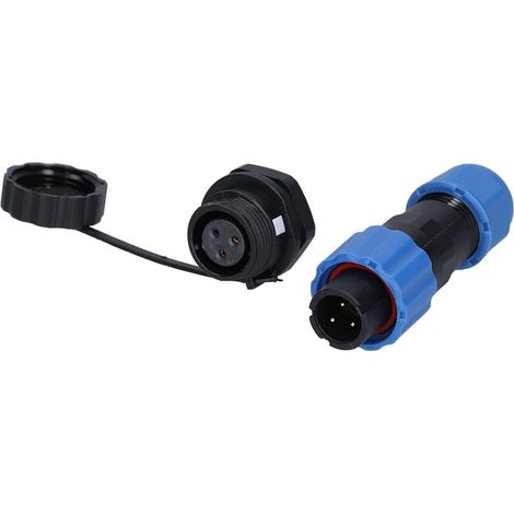 Prise de courant aviation sûre, fiable, résistante à l'oxydation, connecteur compact et durable pour machines à commande programmable (3 broches (250 V 5 A)) (1/5)