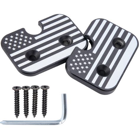 Car modification compatible 2019-2026 Dodge Ram 1500 aluminum sun visor clips - national flag design