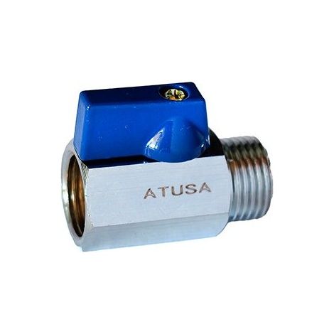 SY1012 - VALVULA LATON ESFERA MINI M/H MANGUITO AZUL 1/2" - ATUSA