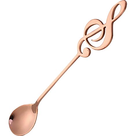 Cuillère À Café Note De Musique - Acier Inoxydable - 15,5 Cm - Pour Café Thé Dessert - Lot De 2 (1/3)