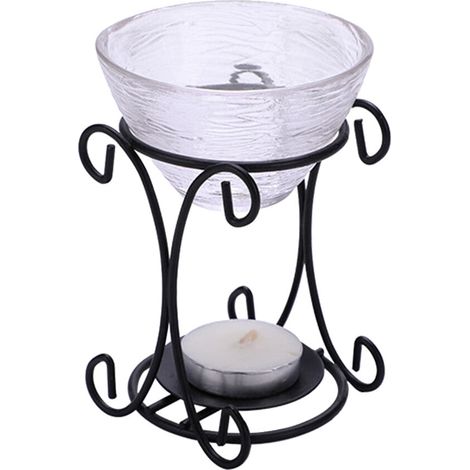 Brûleur D'Huiles Essentielles - Porte-Bougie En Fer Forgé - Pour Intérieur Et Extérieur - 1 Pièce (1/5)