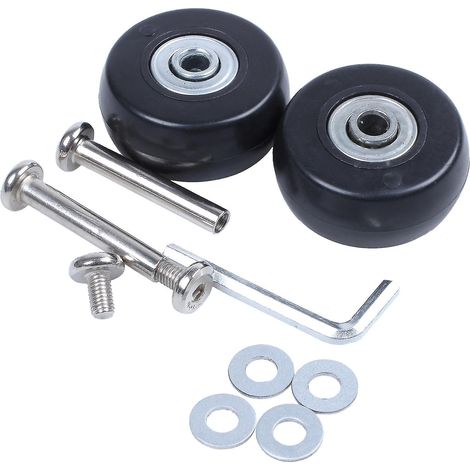 Roues et essieux de rechange pour valises et bagages, outil de réparation de luxe, diamètre extérieur 40 mm (1/4)