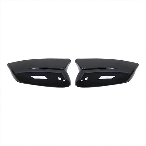 Hochglänzende schwarze Außenspiegelabdeckung aus Kohlefaser für Autos – Außenspiegelgehäuse hinten, Ersatzgehäuse, Hochglanzfinish, Autozubehör (1/5)