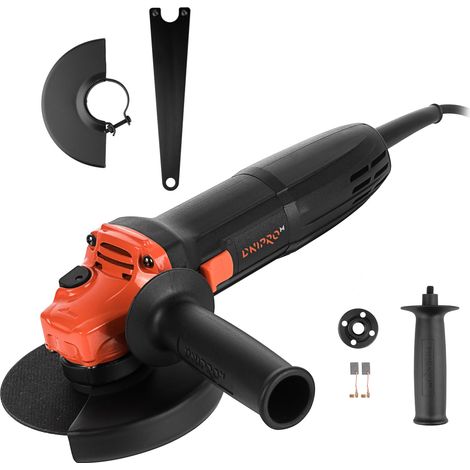 Dnipro-M Amoladora Angular 720W Disco 125mm, Velocidad 11000 rpm. Compacta y Ligera para Uso con Una Mano, Control Ergonómico con Mango 185mm, Corte Metal/Hormigón/Piedra/Cerámica/Ladrillo. GS-98