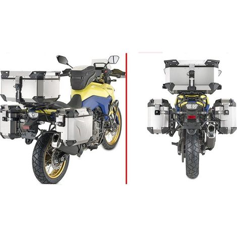 Support de valise latérale KAPPA 2025/11 MONOKEY CAM pour Suzuki V-Strom 800 DE/SE '23-'25 - Pour valise aluminium KVG K'Voyager - Insert droit KVGS33