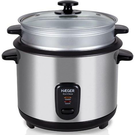 Haeger Cuociriso elettrico acciaio inossidabile 1,8 L
