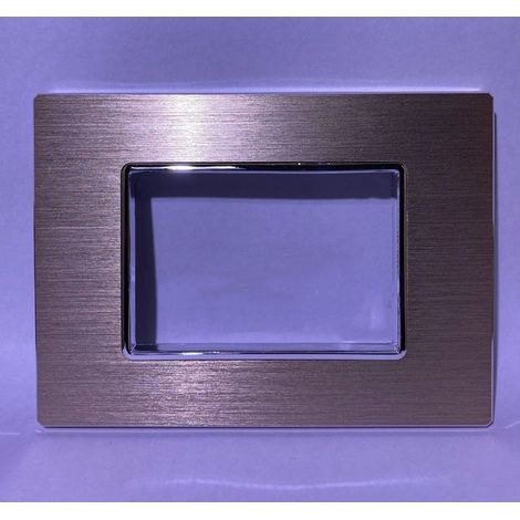 Placca Luxury 3 4 6m In Metallo Satinato Oro Compatibile Con Bticino Axolute