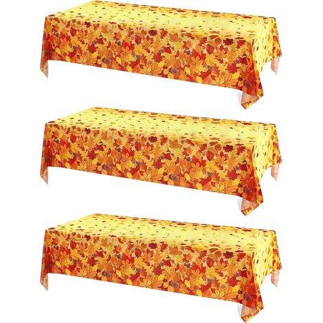 3 nappes jetables Divers accessoire de portail, en polyéthylène, multicolores, 137x274 cm, pour fête d'automne ou Thanksgiving (1/5)