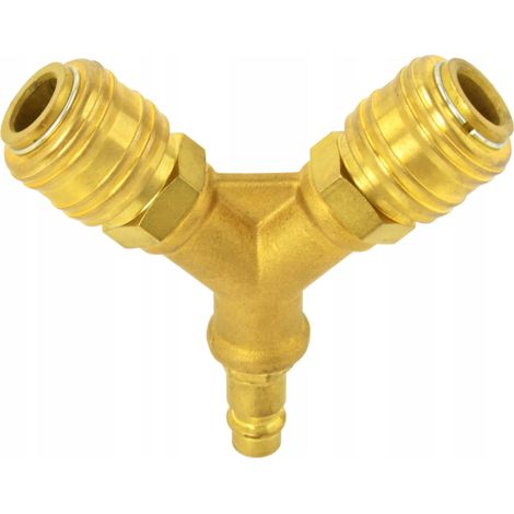 Geko G02995 Connecteur Tee Pneumatique Laiton Durable (1/2)