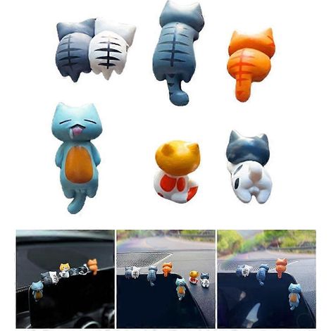 Ornement chaton Mini chaton Accessoires de voiture Chaton autocollant Décoration (1/4)