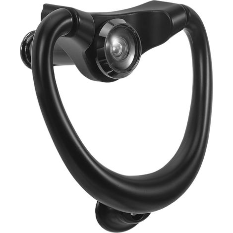 de porte avec anneau en alliage de zinc durable noir mat (1/5)