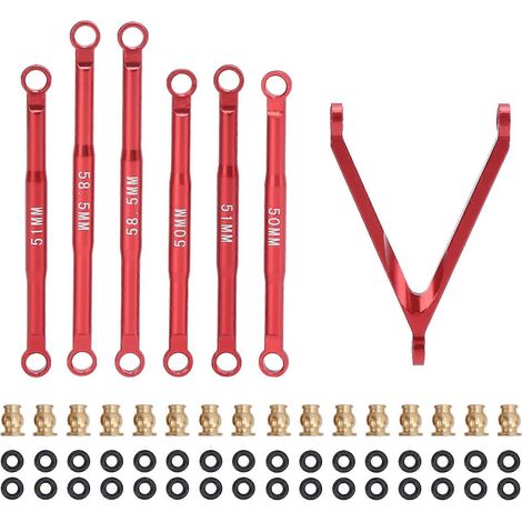 Kit de biellettes de direction et de suspension en alliage d'aluminium compatible avec la voiture télécommandée SCX24 1/24 (1/5)